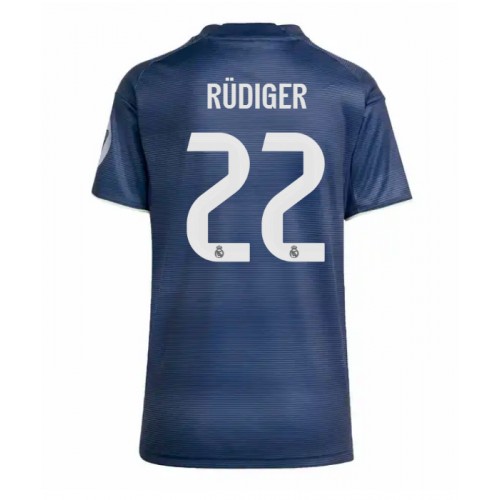 Ženski Nogometni dresi Real Madrid Antonio Rudiger #22 Gostujoči 2025-26 Kratek Rokav